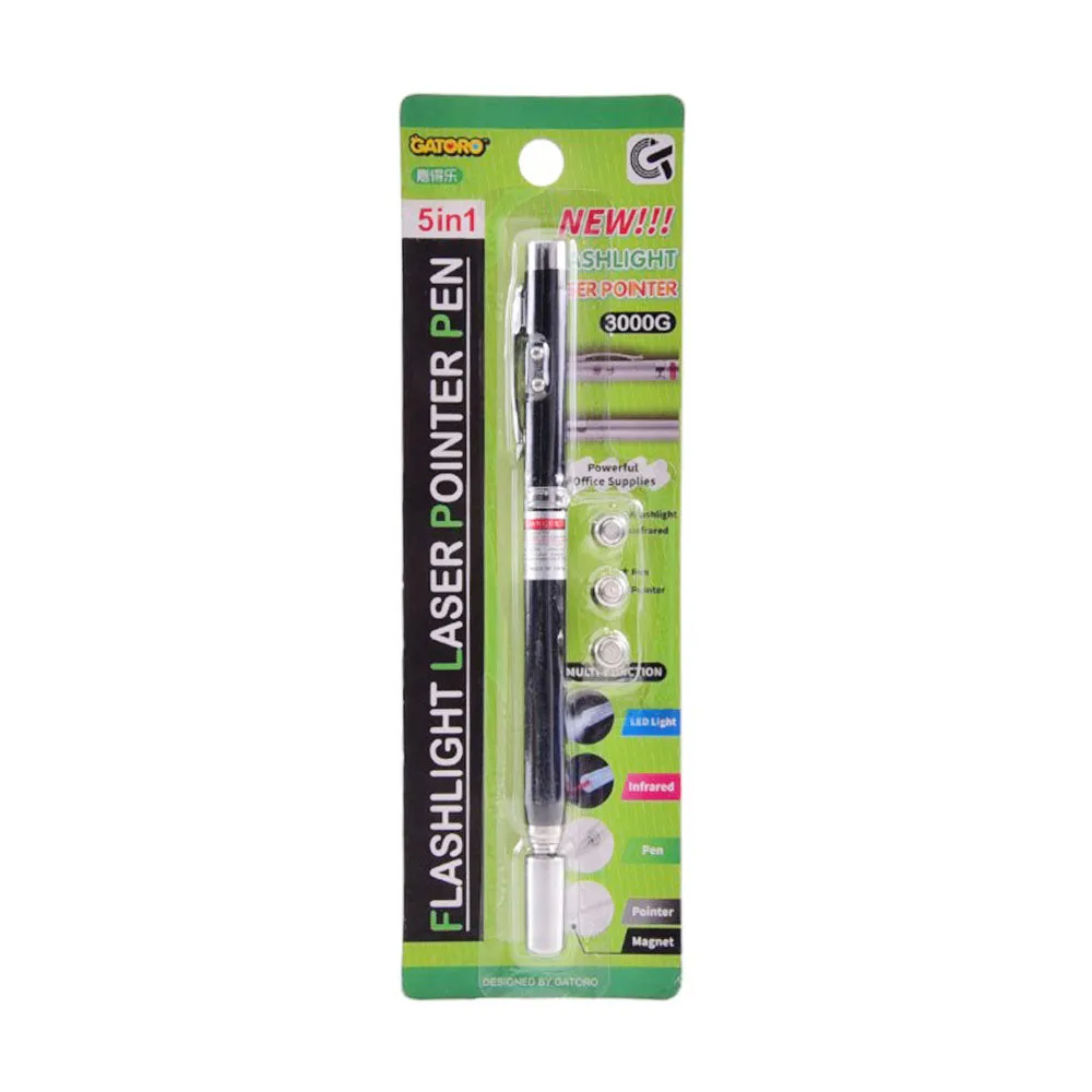 0184 GATORO LASER POINTER FLASH LIGHT 5 IN 1