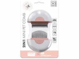 2 In 1 Mini Pet Comb for long hair - Pink