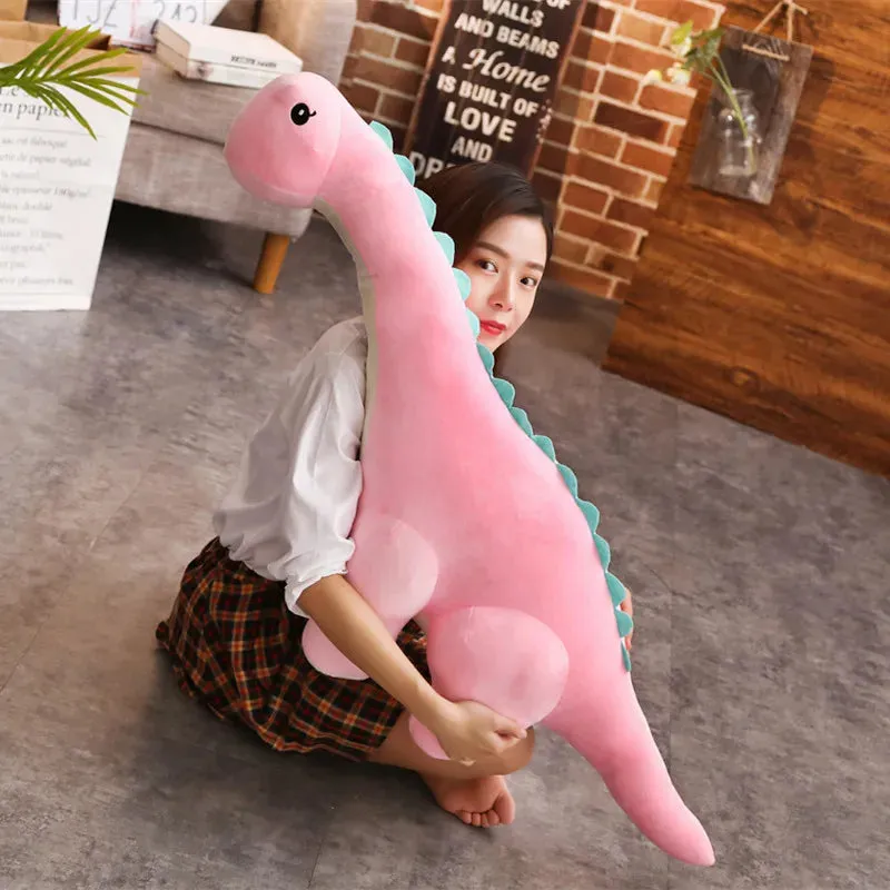 2020 new 35/60cm Cartoon dinosaur Long neck Plush Toy soft animal Stuffed doll High quality Kawaii christmas gift for children