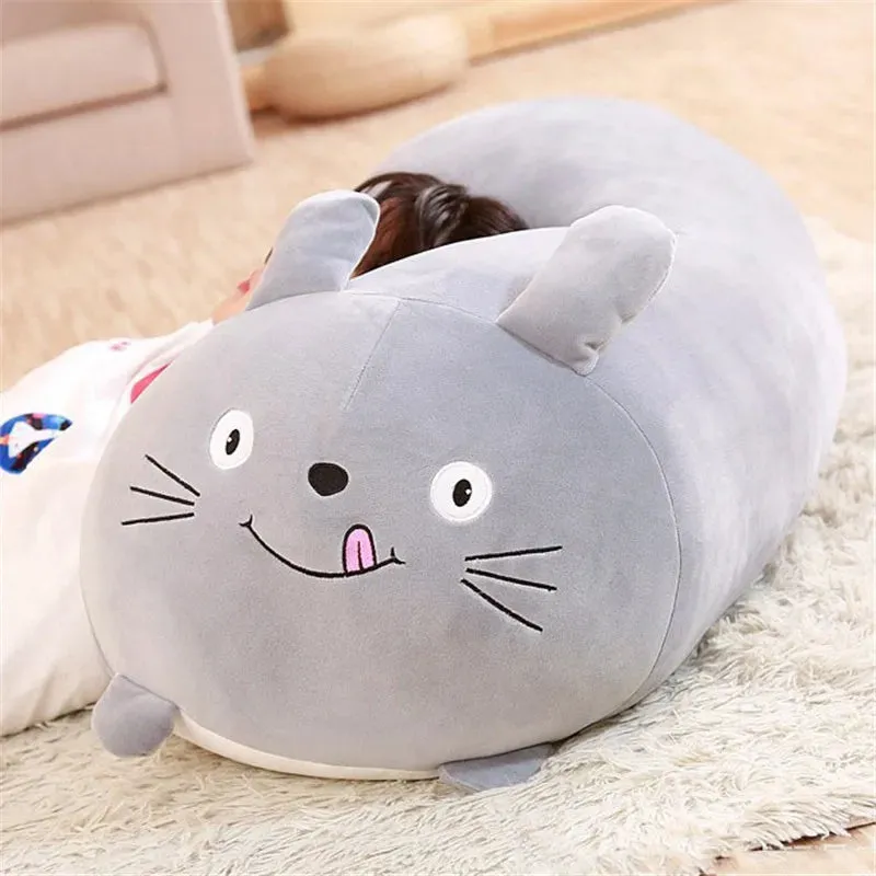 28-90cm Soft Animal Kawaii Pillows Cushion Cute Fat Dog Cat Penguin Pig Frog Plush Toy Stuffed Lovely Kids Birthyday Gift