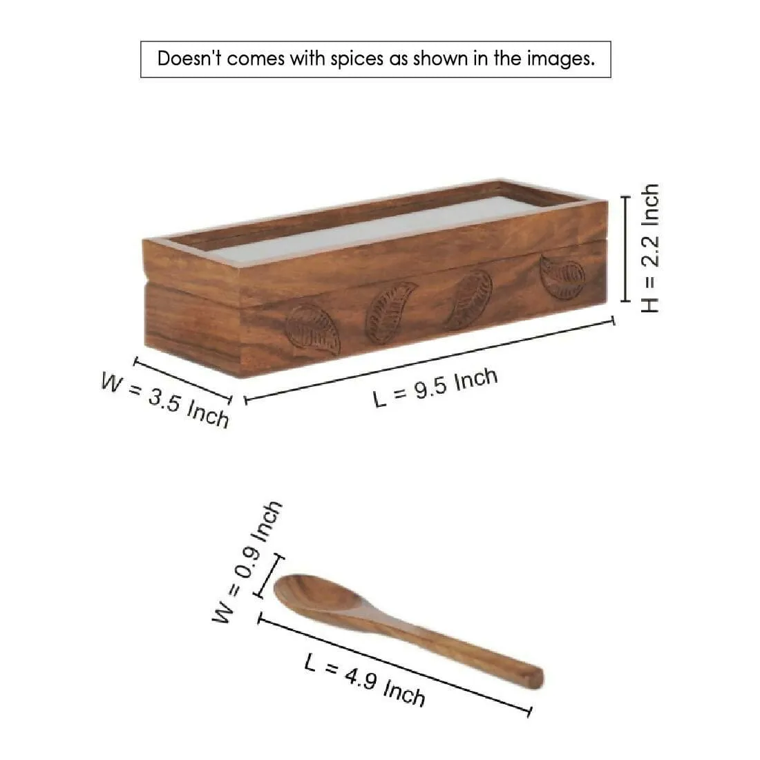 3 Container spice box (Wooden)