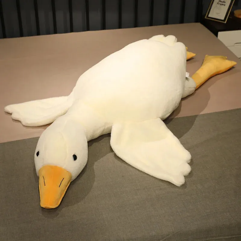 50-190cm Big White Goose Plush Toy Giant Duck Doll Soft Stuffed Animal Goose Sleeping Pillow Sofa Cushion Birthday Gift for Kids