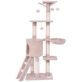 56" Cat Tree Scratching Posts - Beige