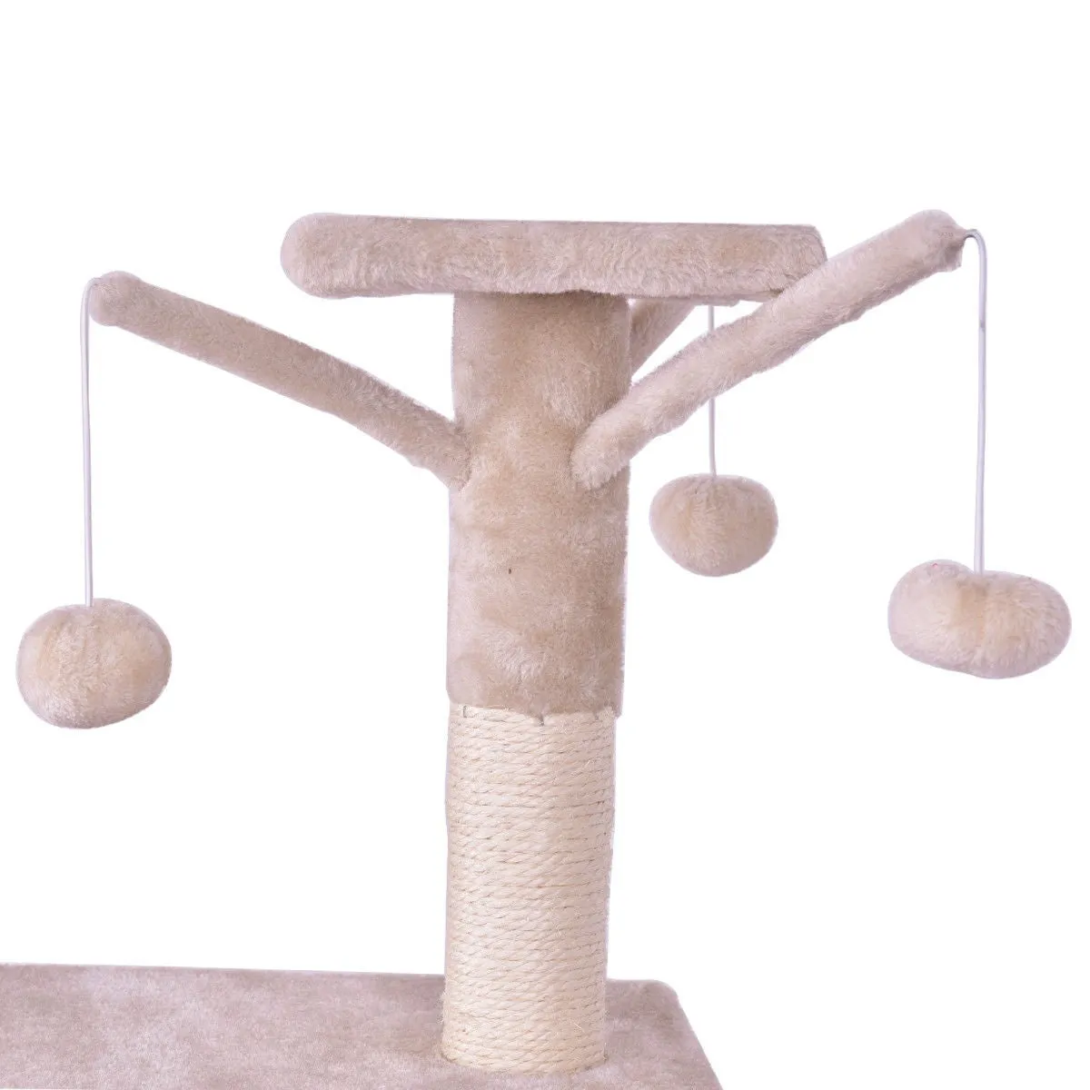 56" Cat Tree Scratching Posts - Beige