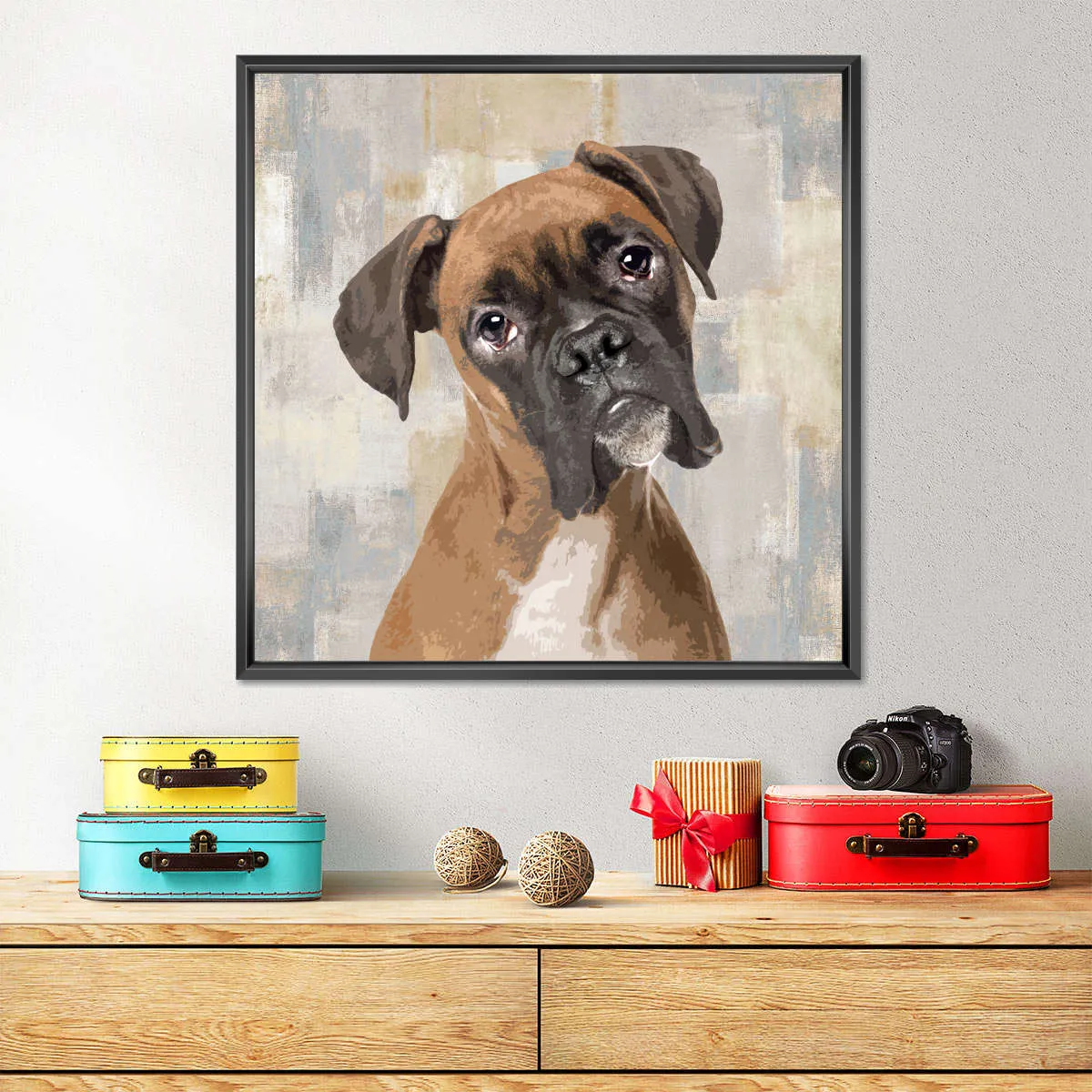 A Boxer Portrait Wall Art