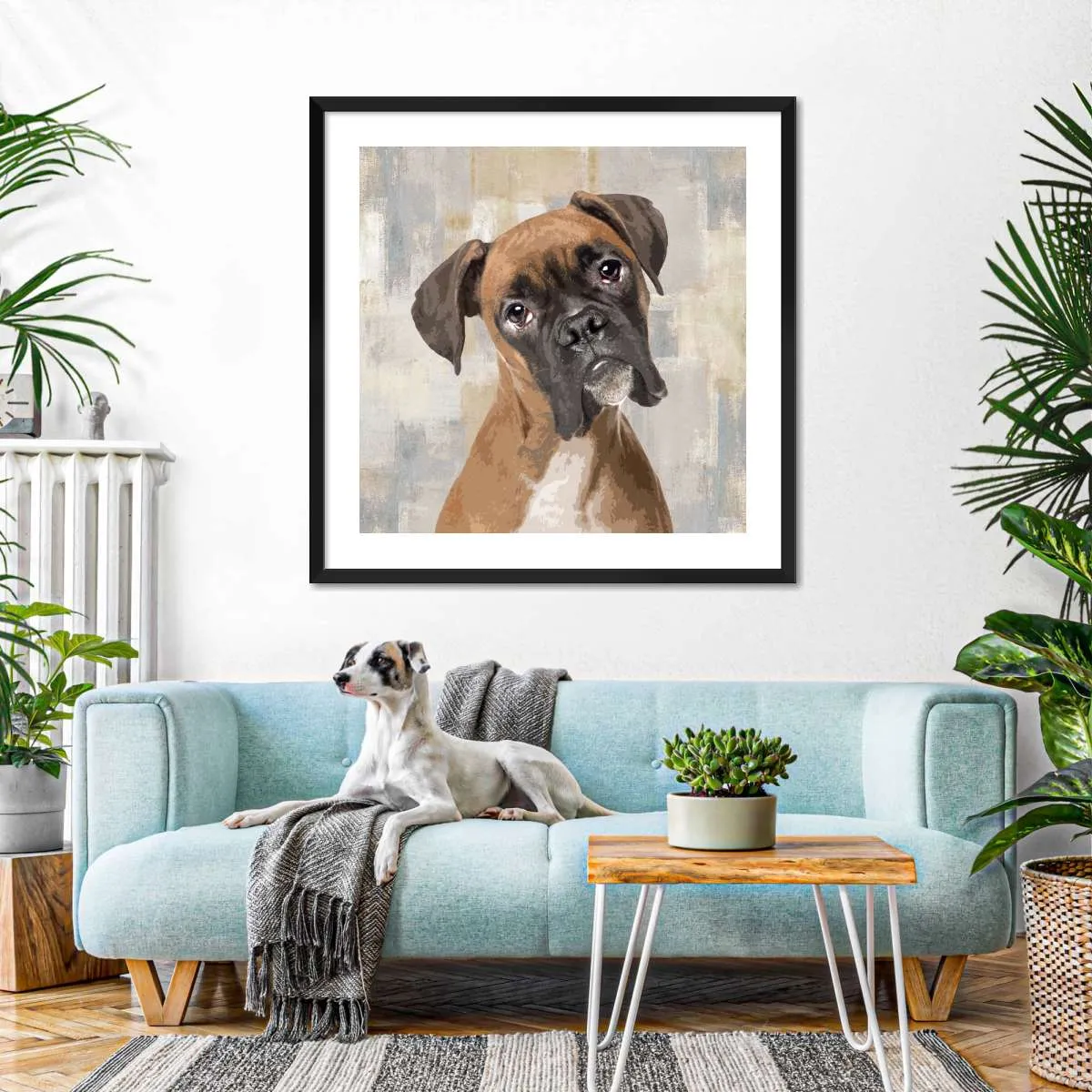 A Boxer Portrait Wall Art