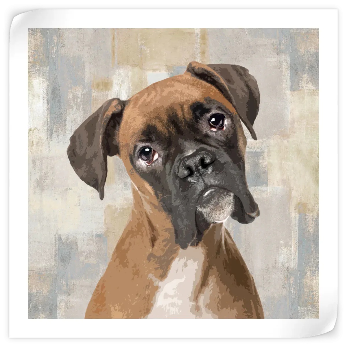 A Boxer Portrait Wall Art