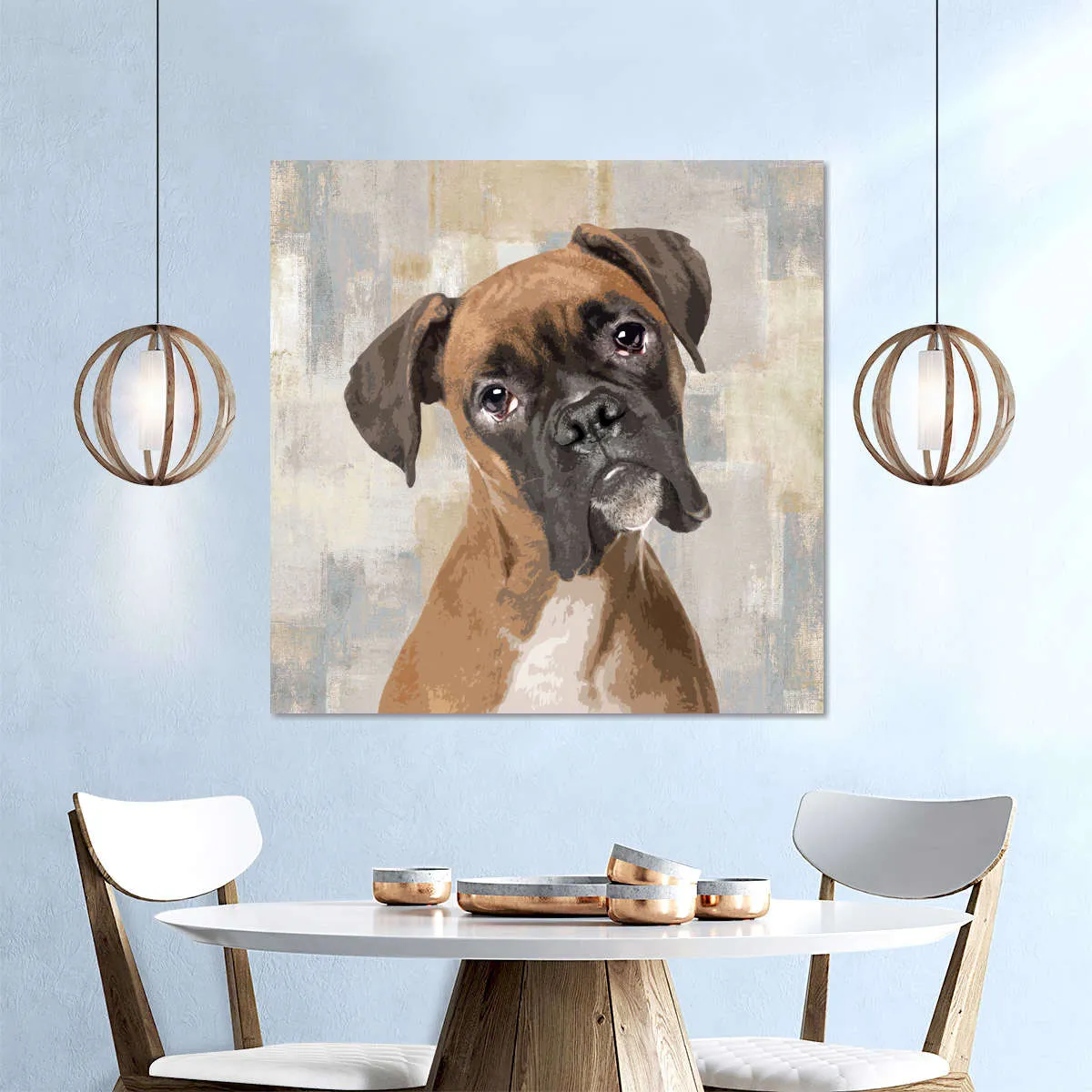 A Boxer Portrait Wall Art