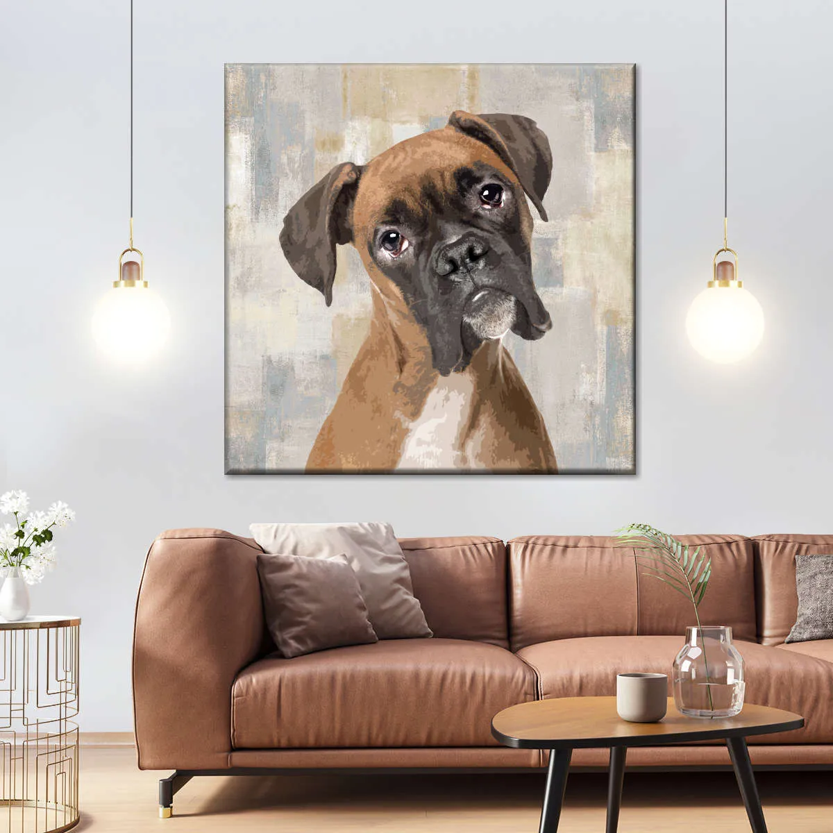 A Boxer Portrait Wall Art