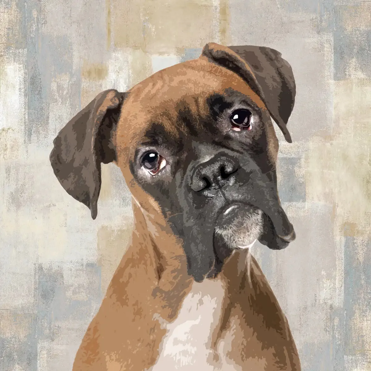 A Boxer Portrait Wall Art