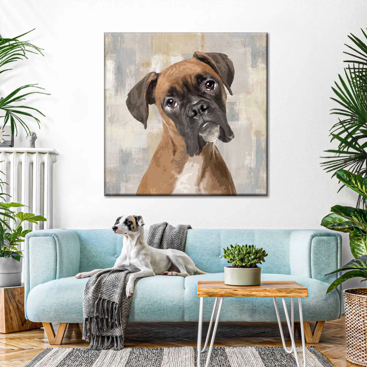 A Boxer Portrait Wall Art