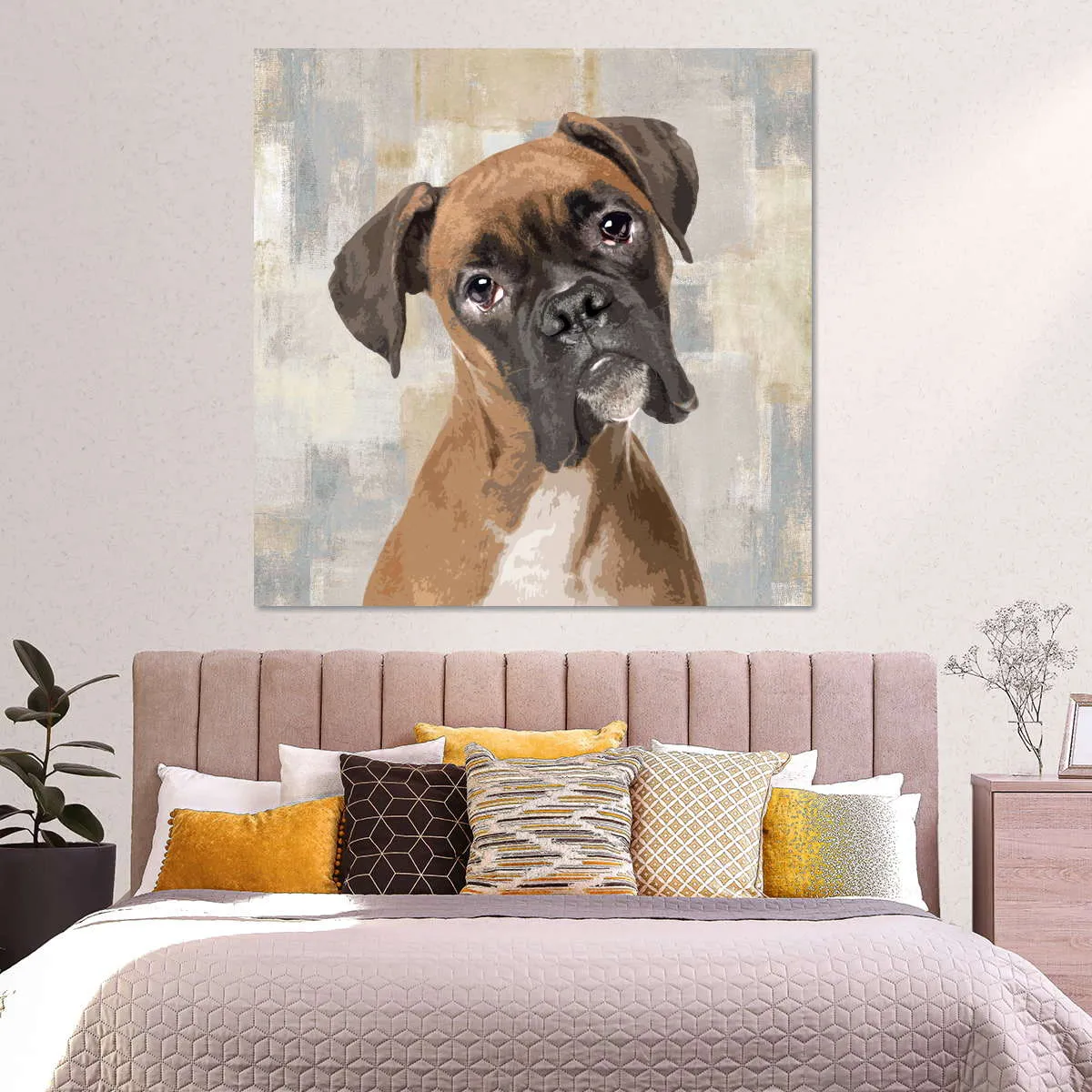 A Boxer Portrait Wall Art