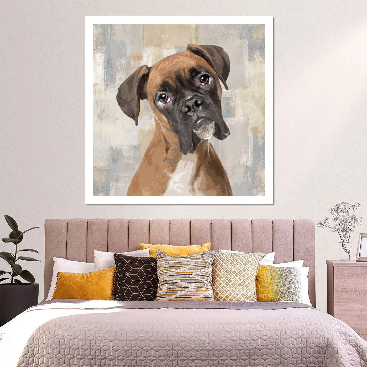 A Boxer Portrait Wall Art