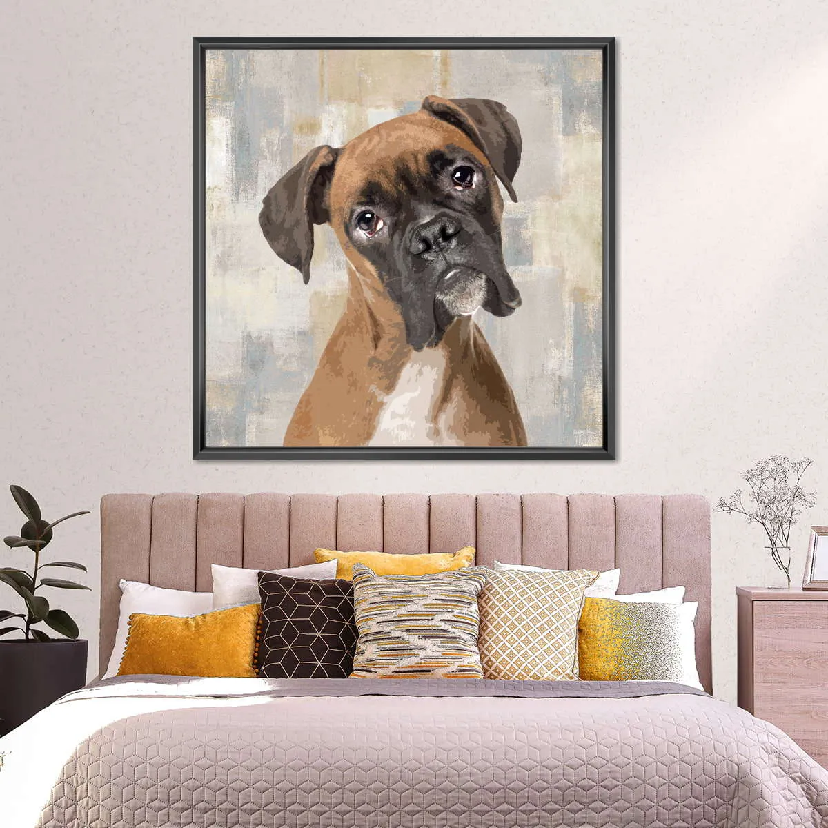 A Boxer Portrait Wall Art