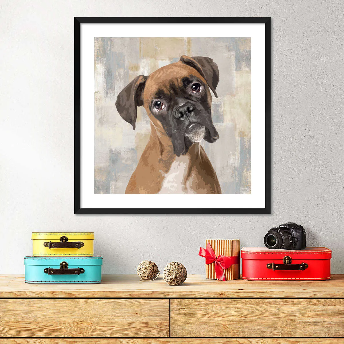 A Boxer Portrait Wall Art