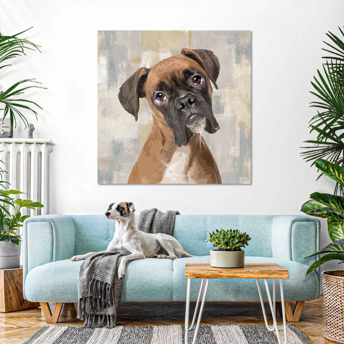 A Boxer Portrait Wall Art