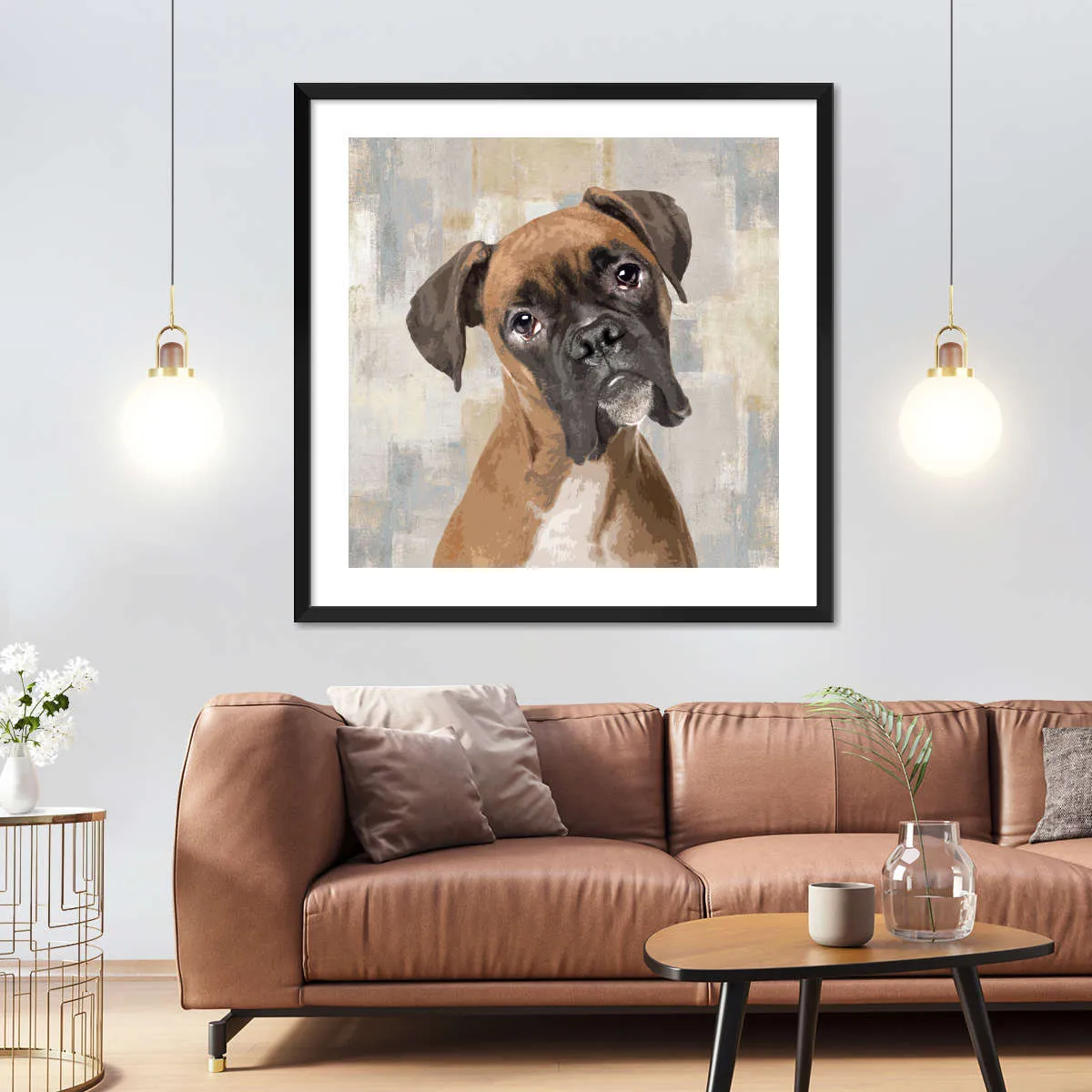 A Boxer Portrait Wall Art