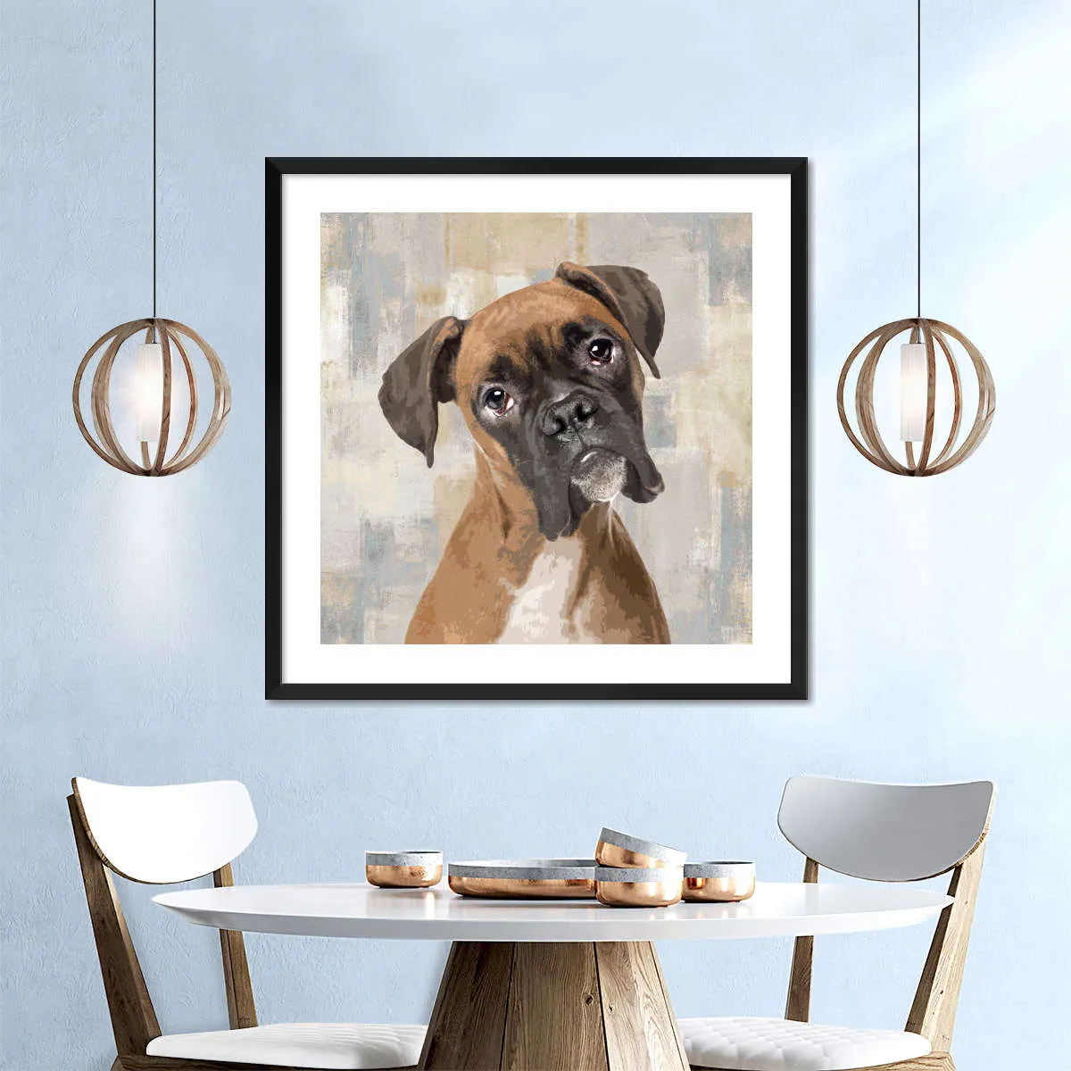 A Boxer Portrait Wall Art