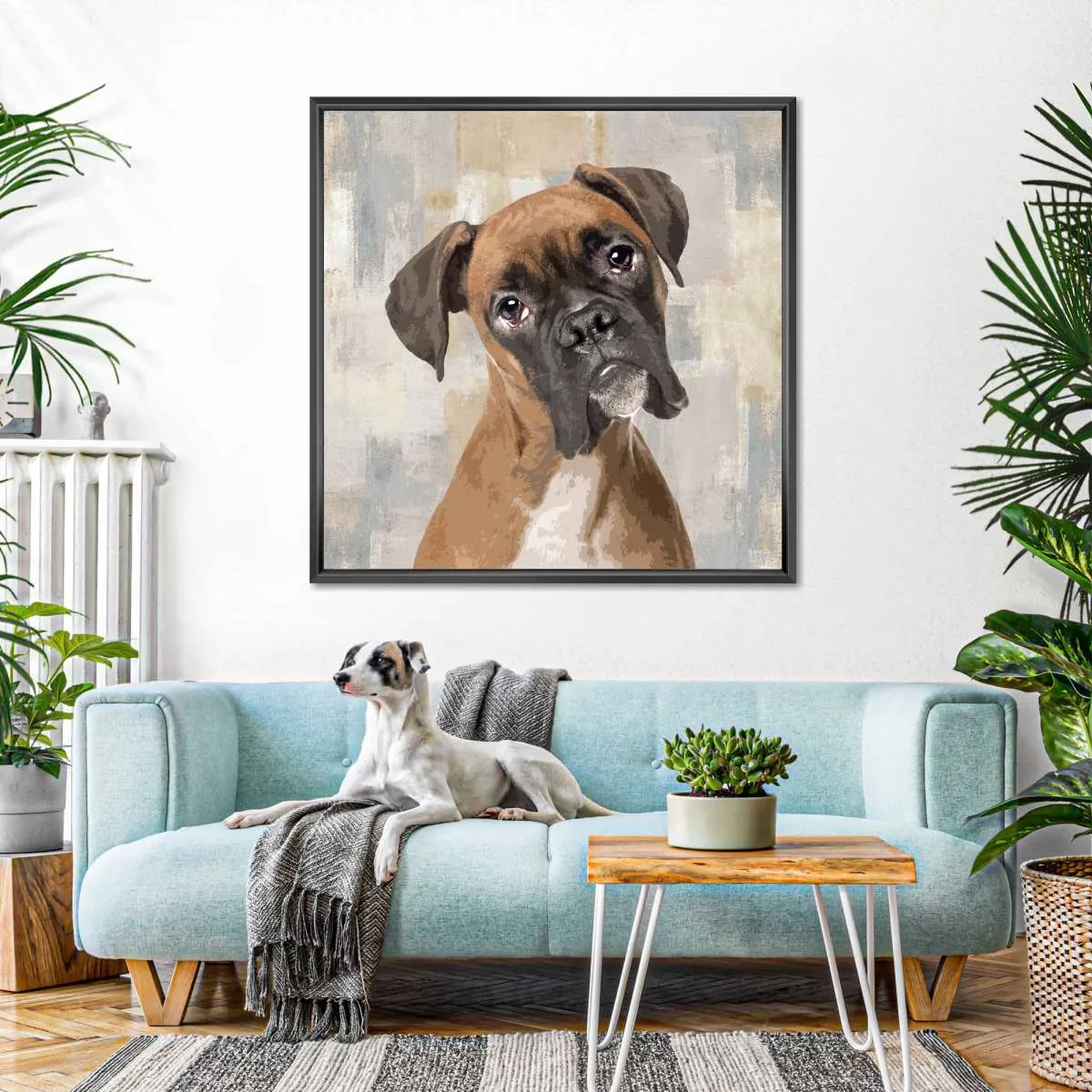 A Boxer Portrait Wall Art