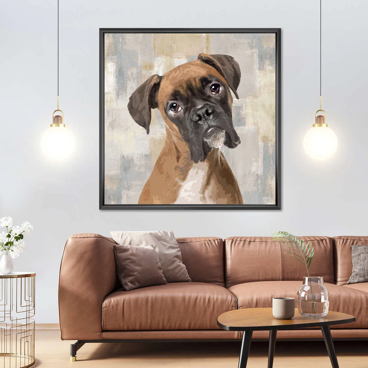 A Boxer Portrait Wall Art