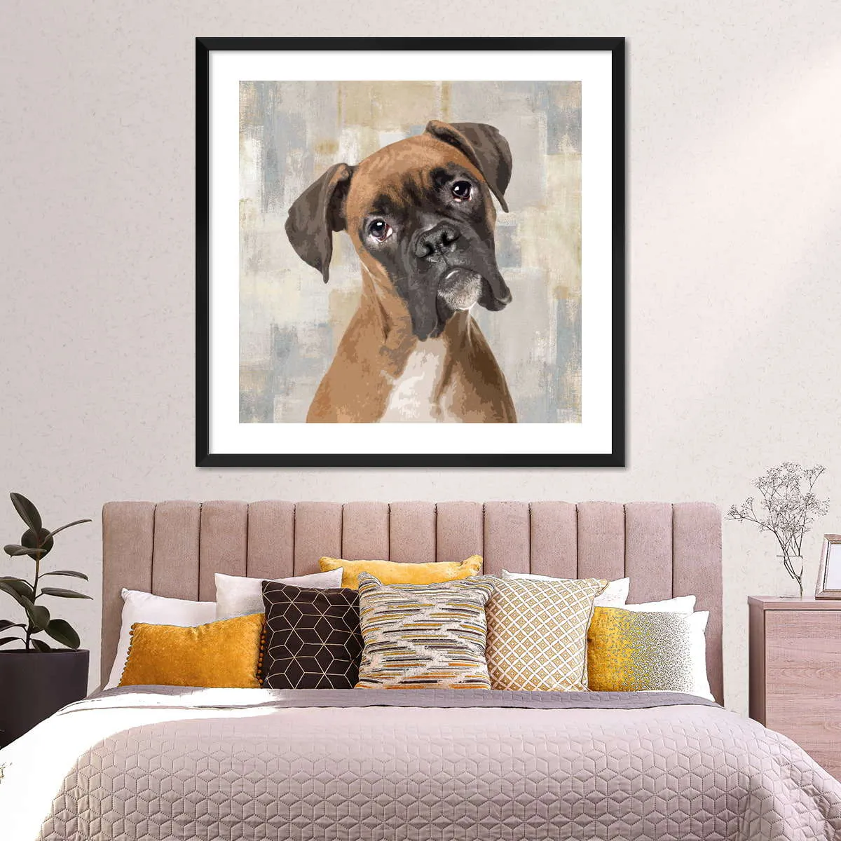 A Boxer Portrait Wall Art