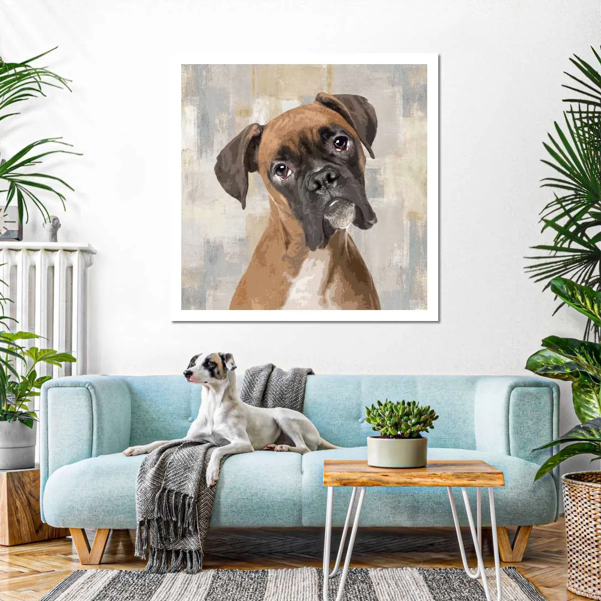 A Boxer Portrait Wall Art