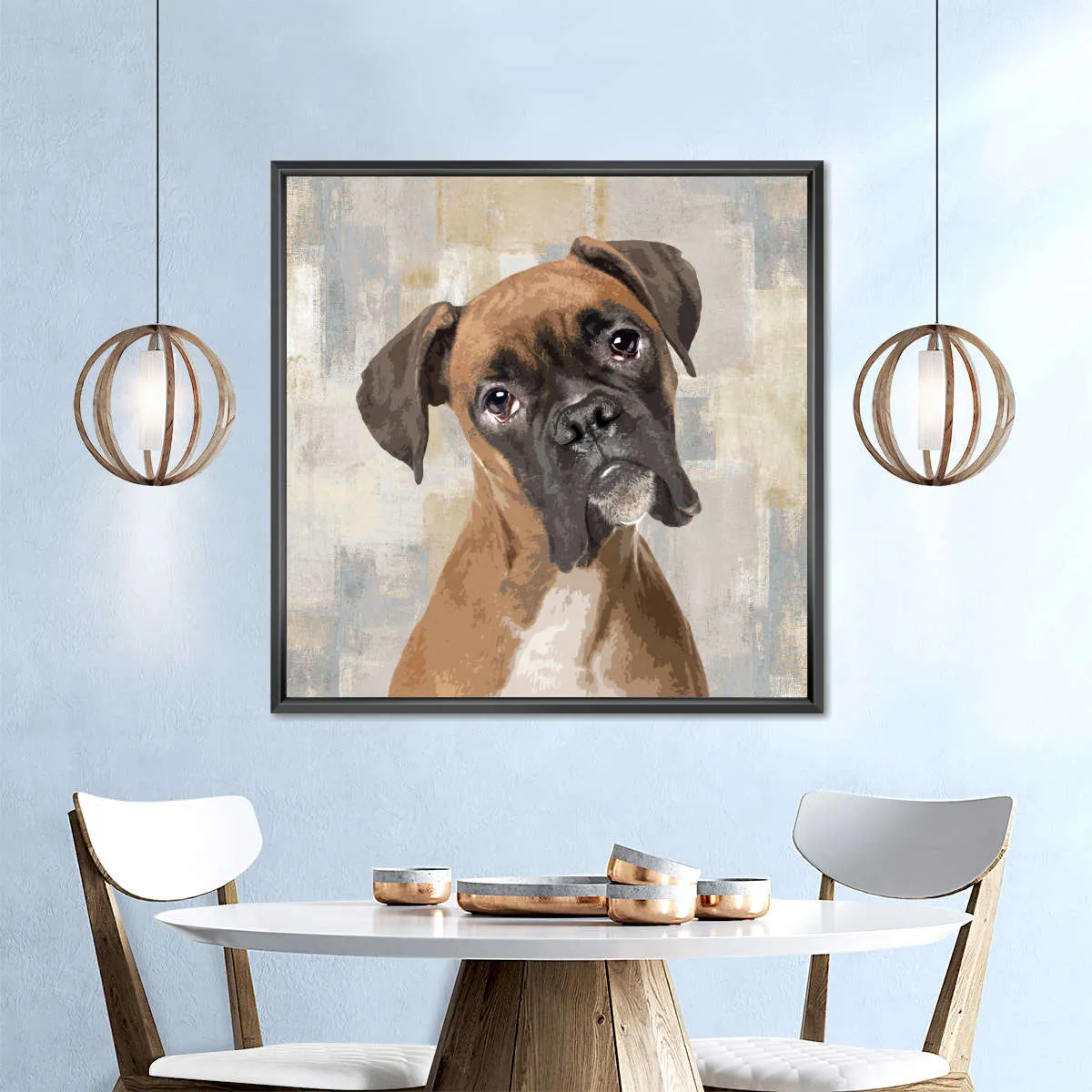 A Boxer Portrait Wall Art