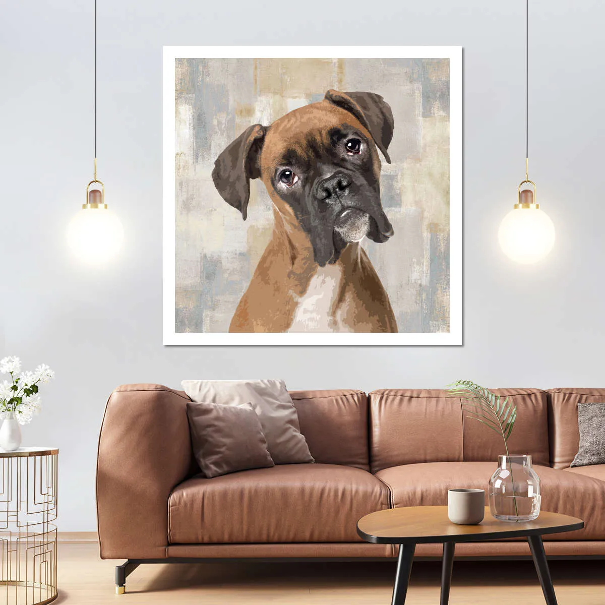 A Boxer Portrait Wall Art