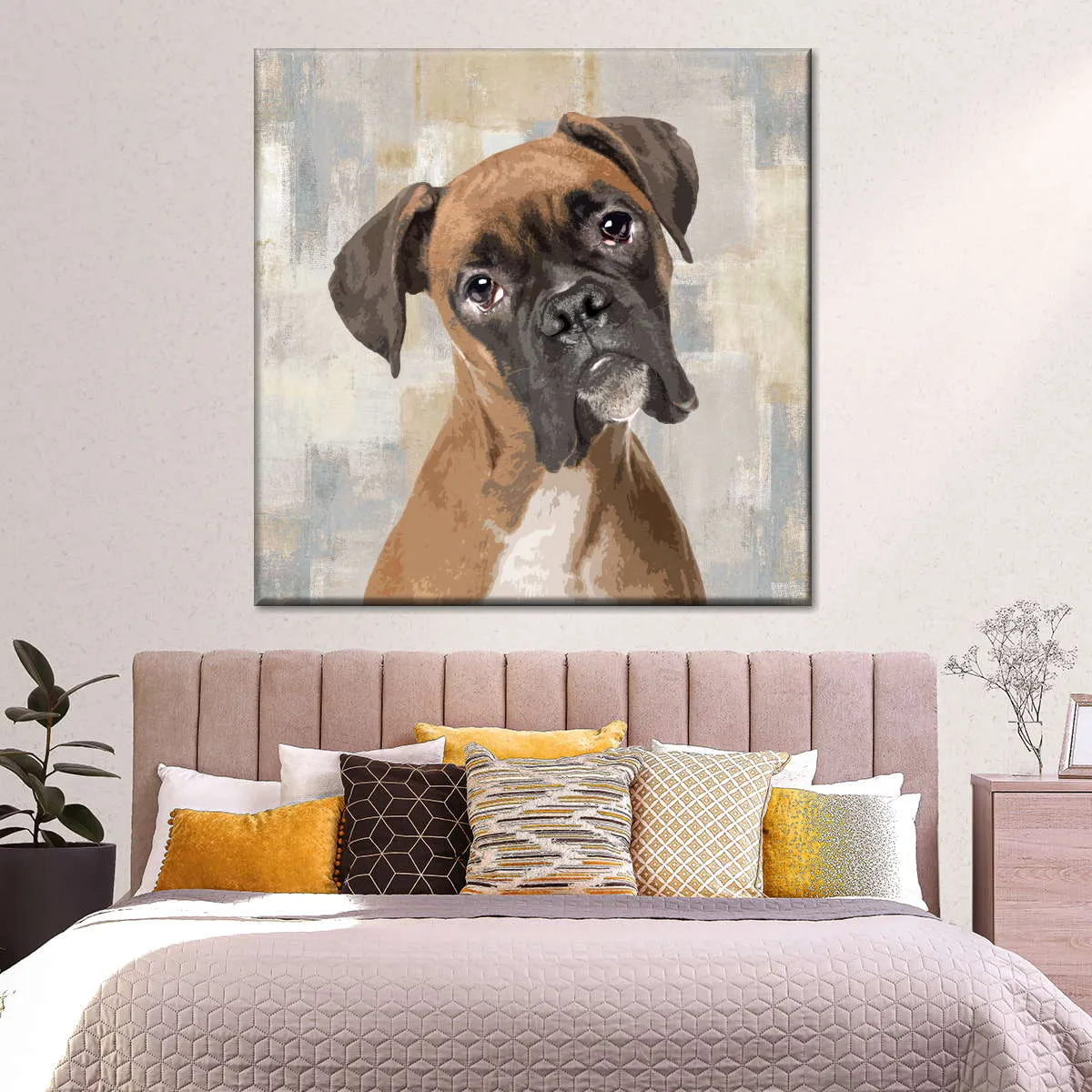 A Boxer Portrait Wall Art