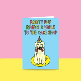 Able And Game Greeting Card - Party Pup