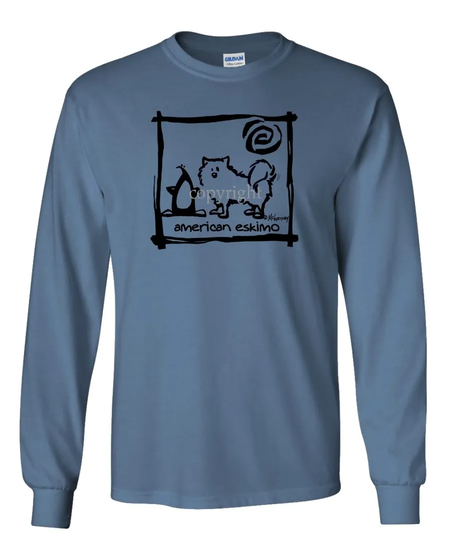 American Eskimo Dog - Cavern Canine - Long Sleeve T-Shirt