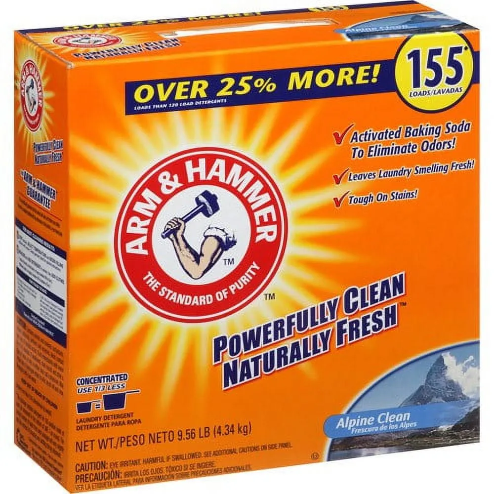 Arm & Hammer Powder Laundry Detergent, Alpine Clean, 155 loads