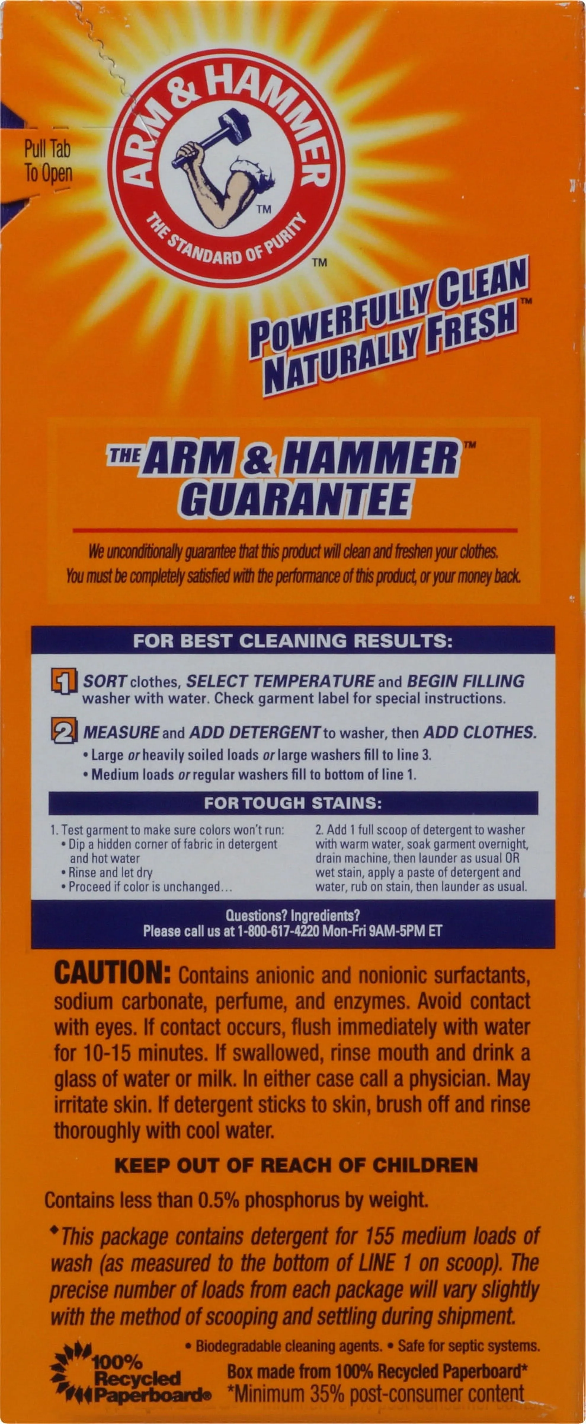 Arm & Hammer Powder Laundry Detergent, Alpine Clean, 155 loads