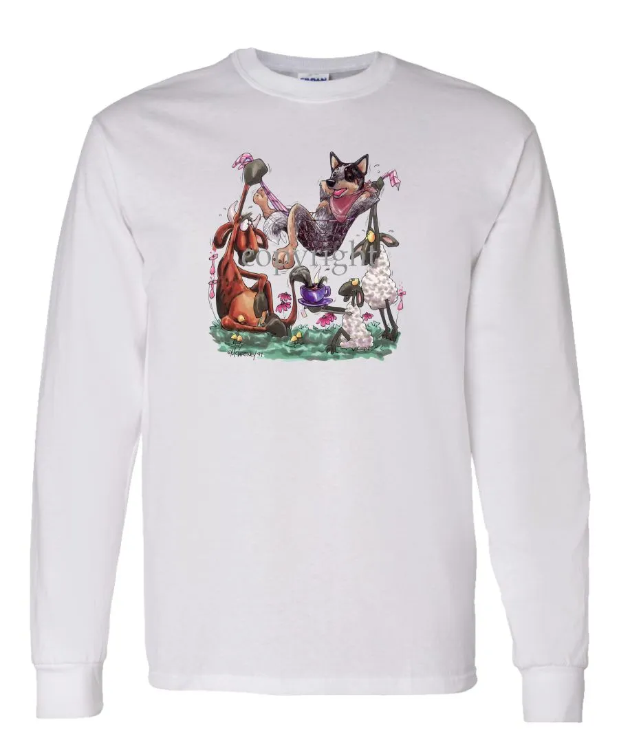 Australian Cattle Dog - Hammock - Caricature - Long Sleeve T-Shirt