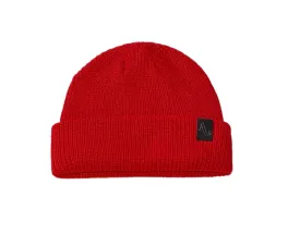 Autumn Headwear Simple Beanie -Red