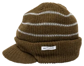 Autumn Headwear Visor Beanie - Army Green