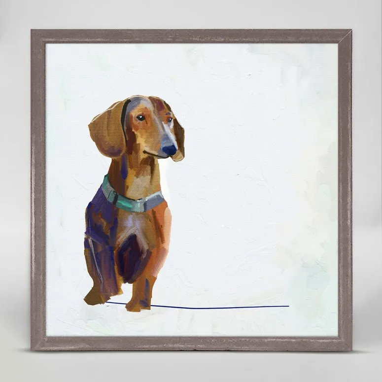 Best Friend - Dachshund Mini Framed Canvas