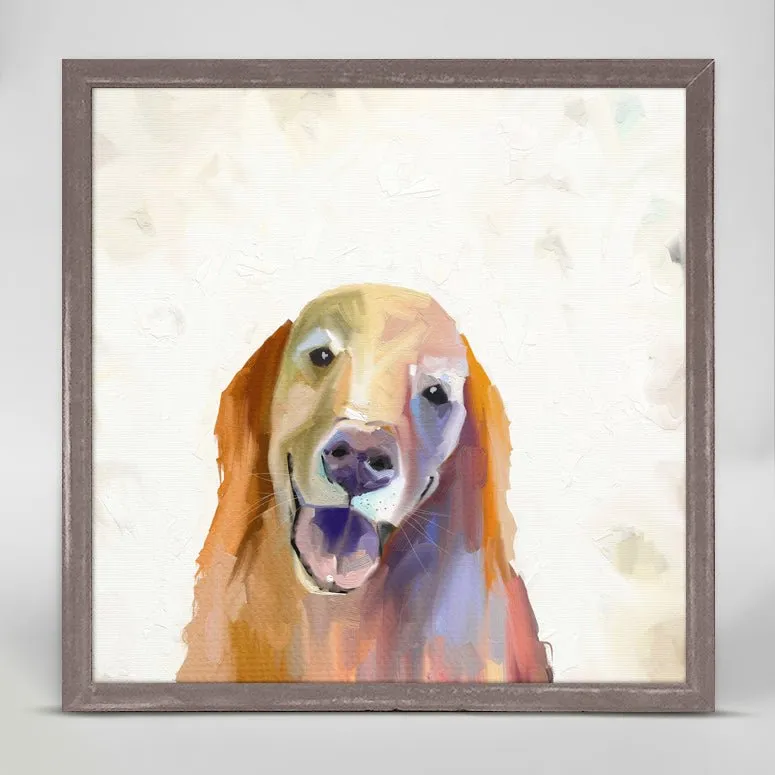 Best Friend - Golden Retriever Mini Framed Canvas