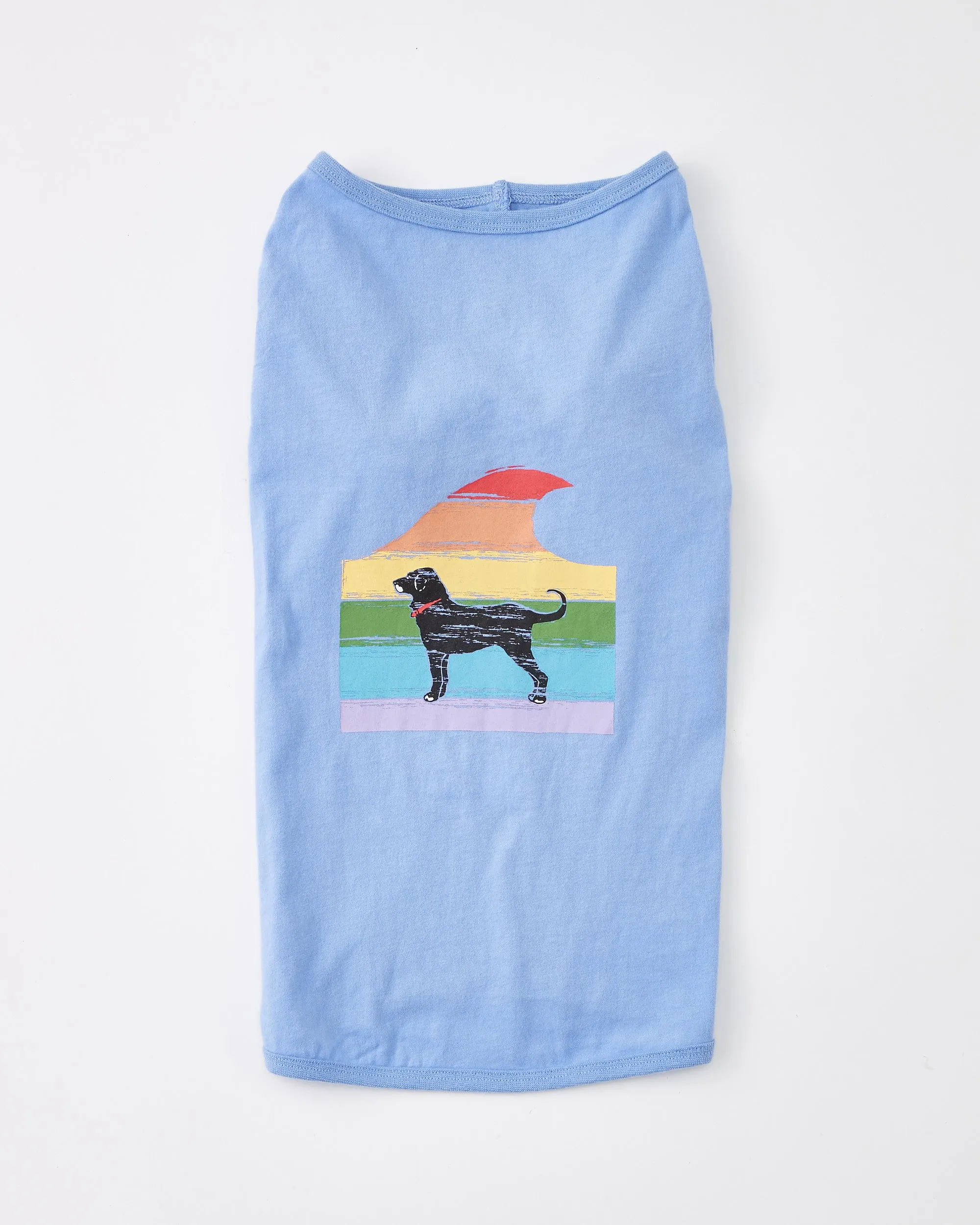 Black Dog Rainbow Wave Dog Tee