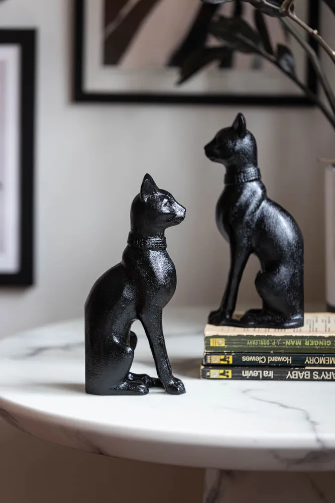 Black Sitting Cat Bookends