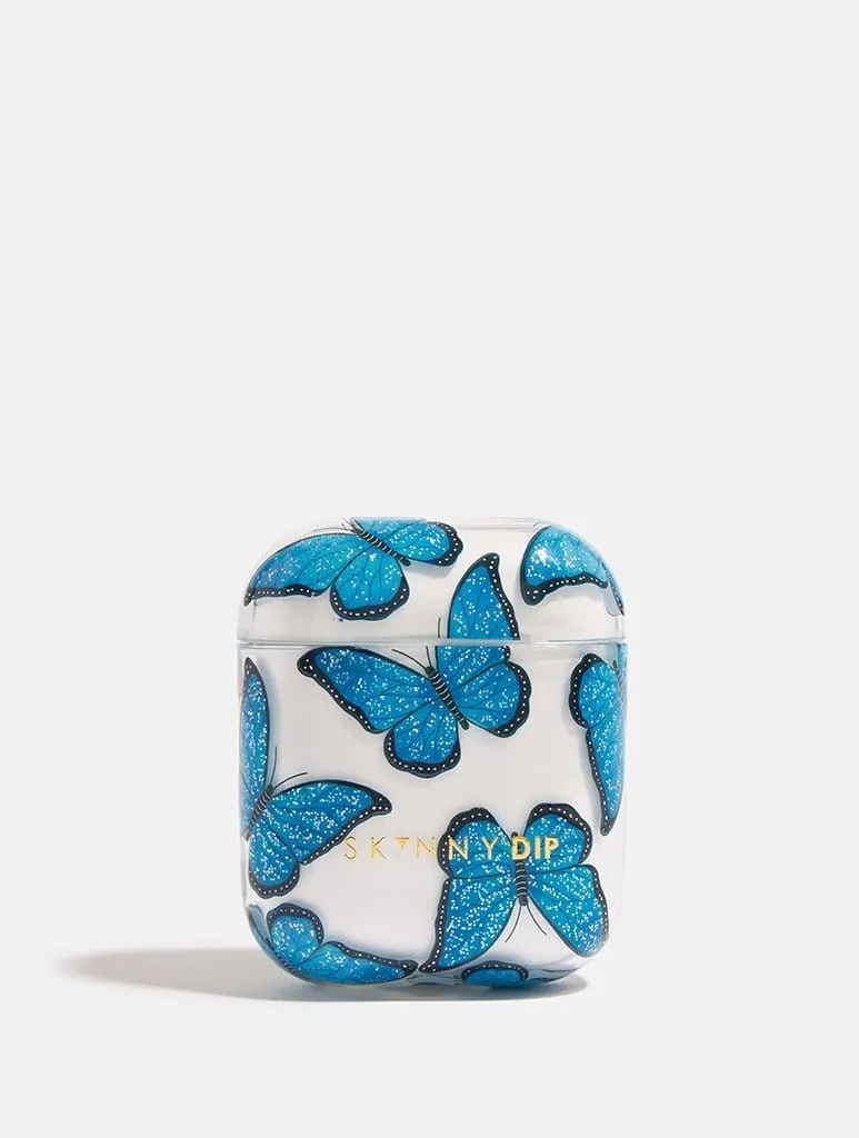 Blue Butterfly Airpods Case