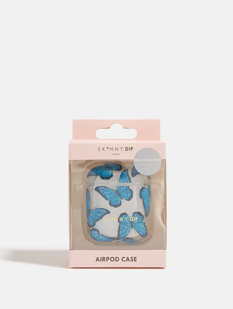 Blue Butterfly Airpods Case