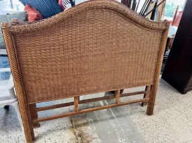 Brown wicker queen headboards