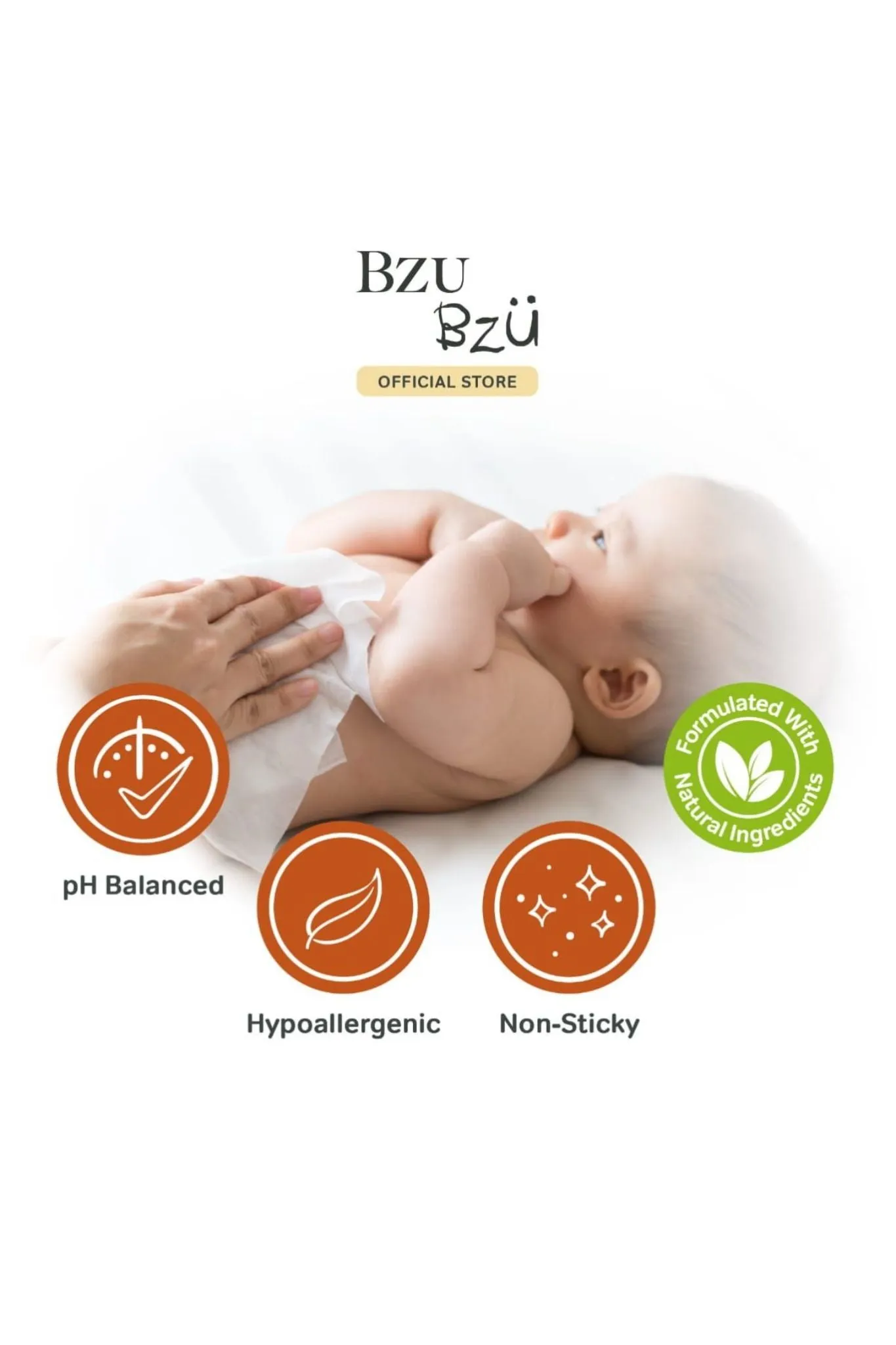 Bzu Bzu Ultra Gentle Baby Wipes - 80 Pack X 2