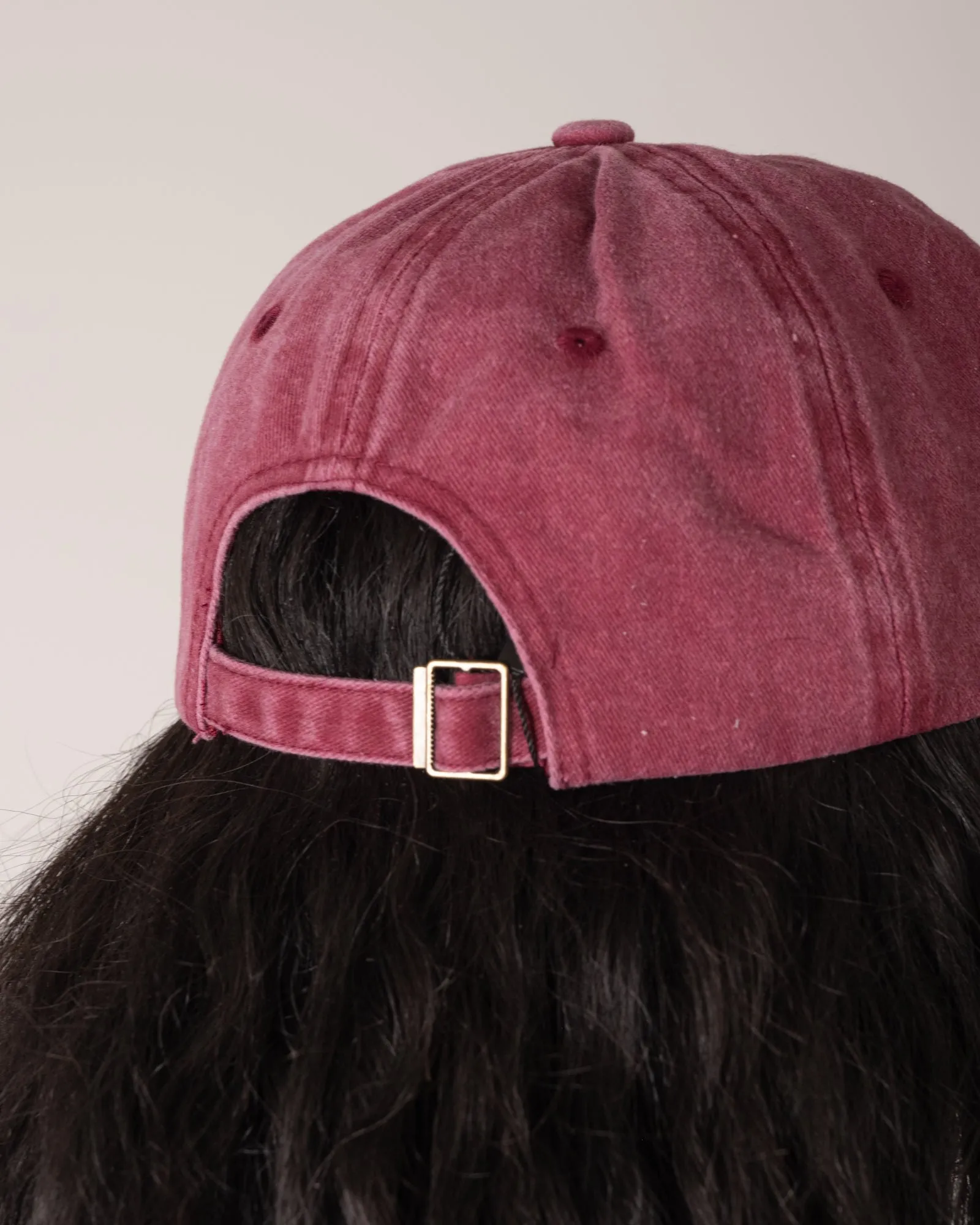 Cap Washed Denim Bordeaux