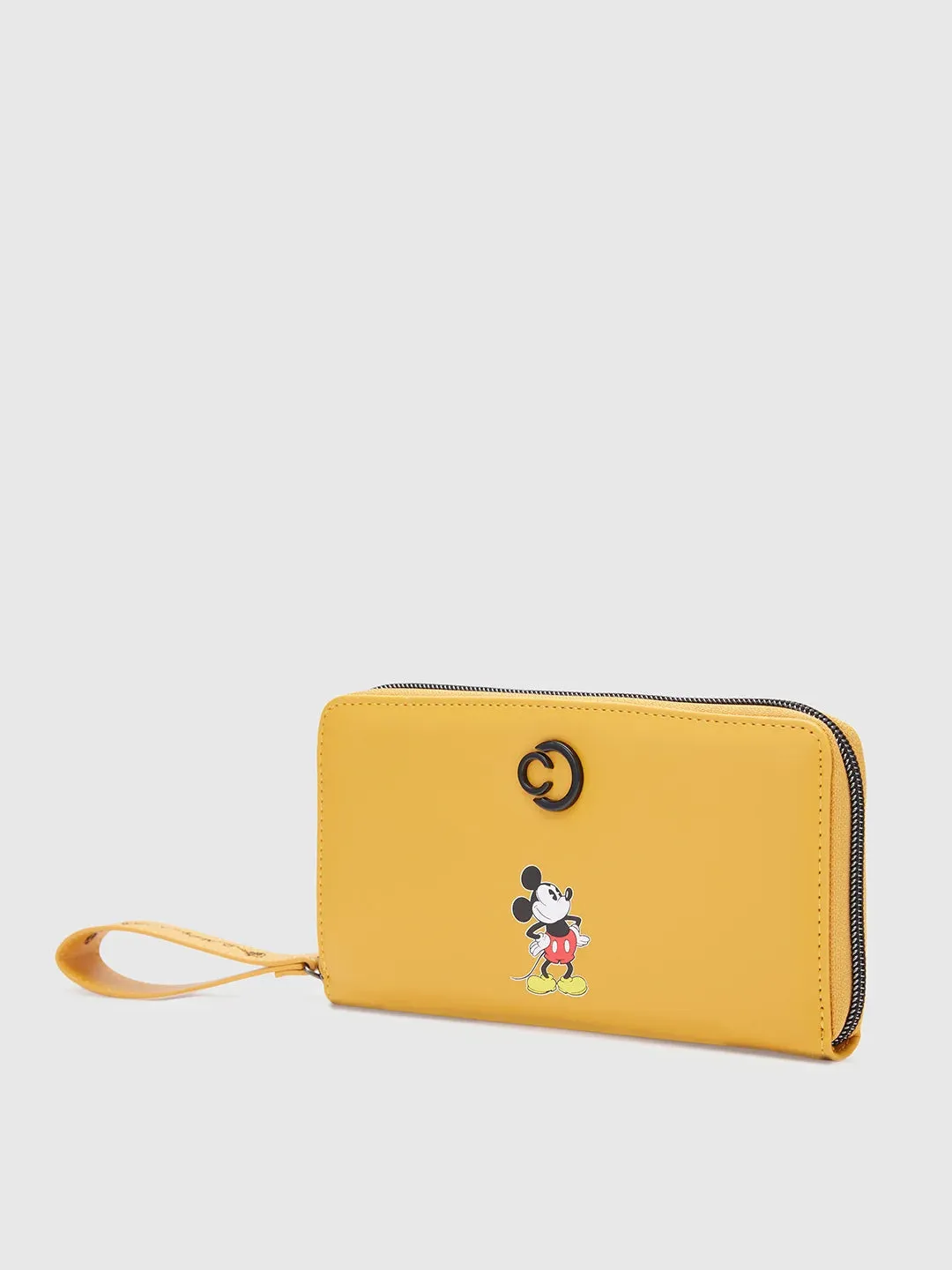 Caprese Disney Inspired Printed Mickey Mouse Collection Large Wallet Yellow