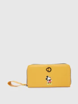 Caprese Disney Inspired Printed Mickey Mouse Collection Large Wallet Yellow