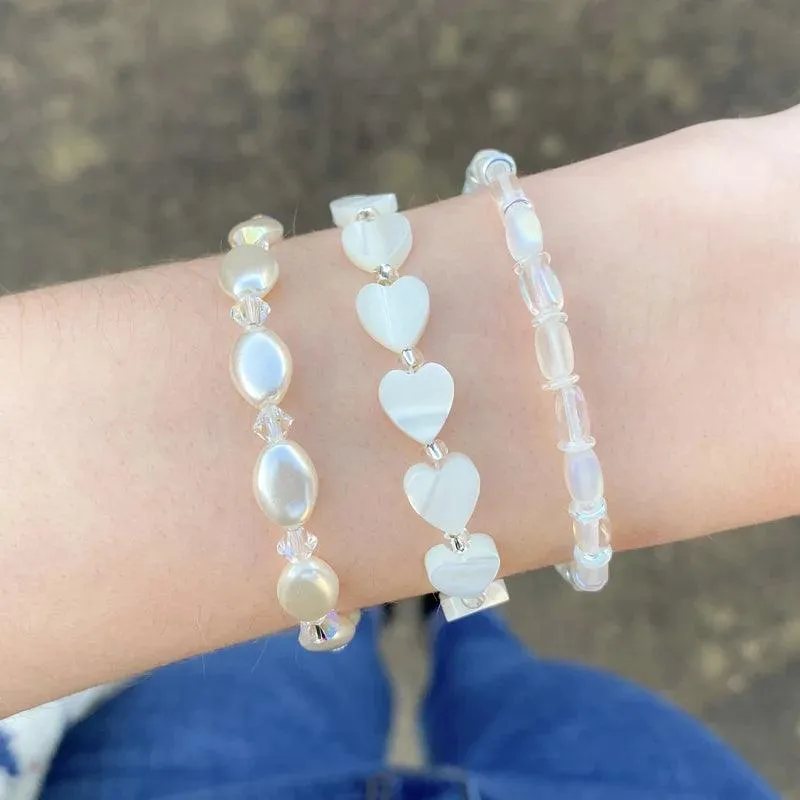 Carrie Elspeth Hearts Shell Links Bracelet