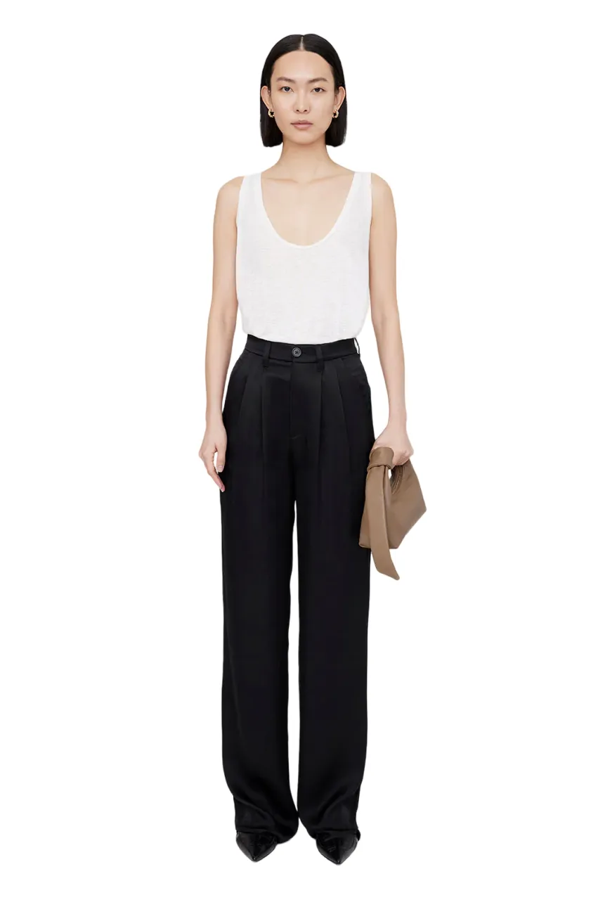 Carrie Pant - Black Silk