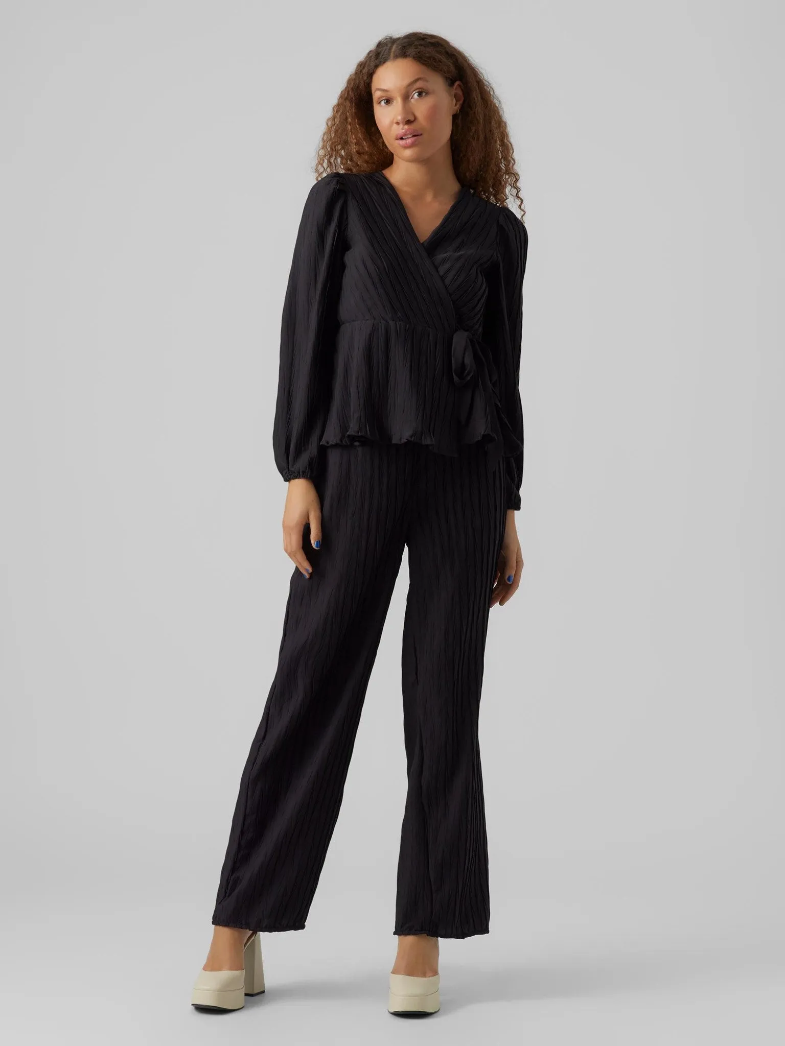 Carrie Wide Pants - Sort